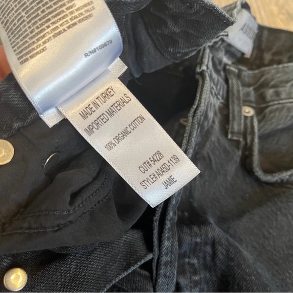 Free ship - AGOLDE Jeans Jamie Straight Leg High Rise Ankle Crop Denim Size 23 - Picture 11 of 12